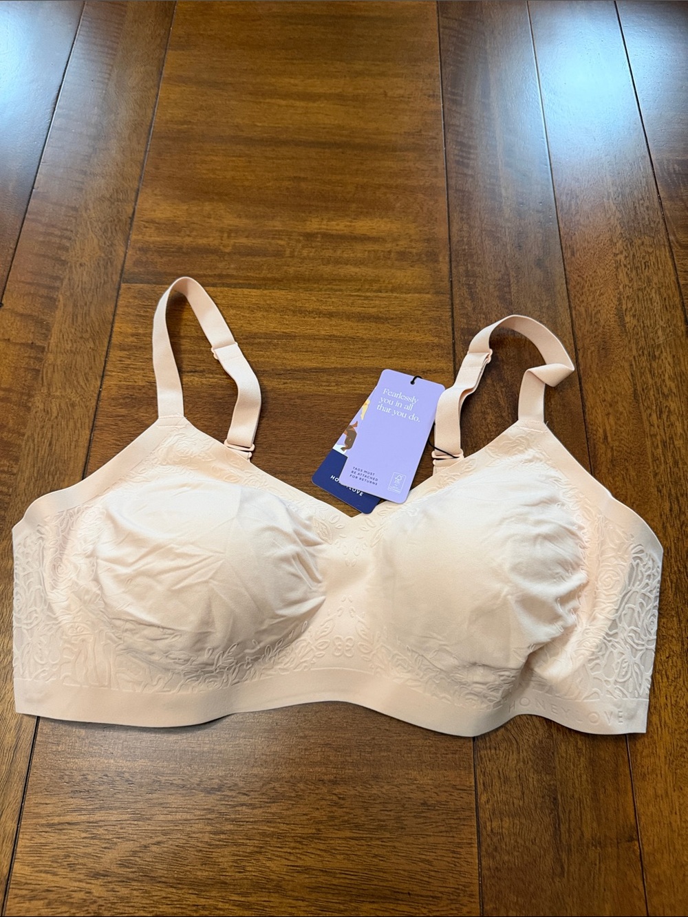 Honeylove Wireless Seamless Bra - Blush Pink